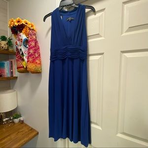Royal Blue Bridesmaid Dress Racerback V Neck Style Size 12 Wedding Formal